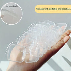 Transparent Plastic Small Jewelry Box Earplugs Fishhook Storage Pill Organizer