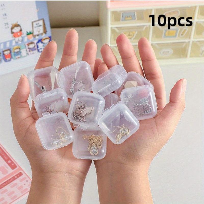 Transparent Plastic Small Jewelry Box Earplugs Fishhook Storage Pill Organizer