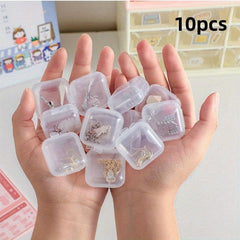 Transparent Plastic Small Jewelry Box Earplugs Fishhook Storage Pill Organizer