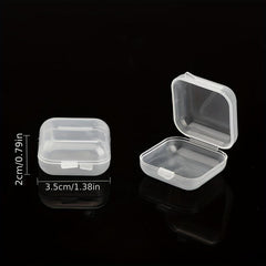 Transparent Plastic Small Jewelry Box Earplugs Fishhook Storage Pill Organizer