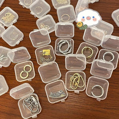 Transparent Plastic Small Jewelry Box Earplugs Fishhook Storage Pill Organizer
