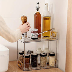 Desktop Storage Rack for Cosmetics Perfumes Kettles Double Layer