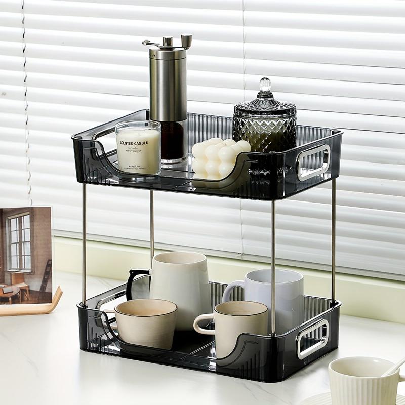 Desktop Storage Rack for Cosmetics Perfumes Kettles Double Layer