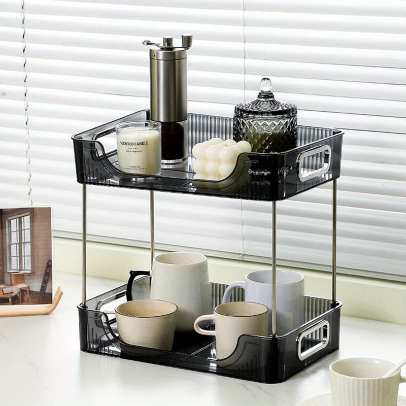 Desktop Storage Rack for Cosmetics Perfumes Kettles Double Layer