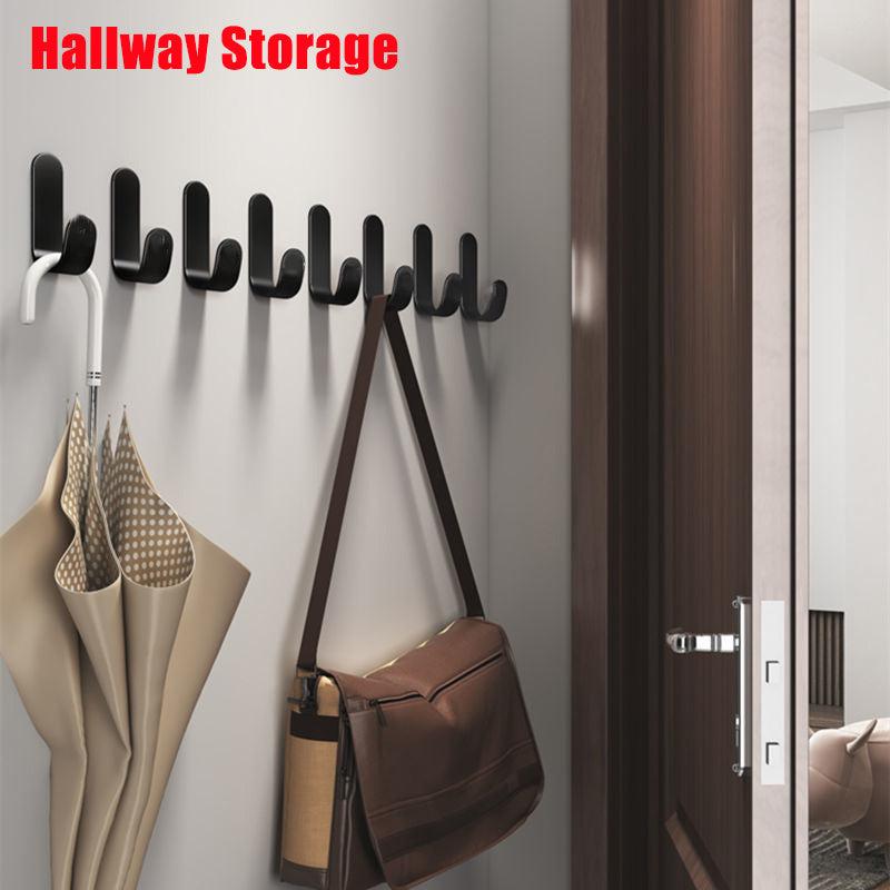 6pcs J Shaped Single Hook Self Adhesive Wall Hook Multipurpose Wall Hanging Hook