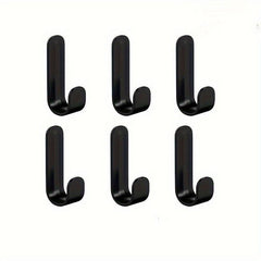 6pcs J Shaped Single Hook Self Adhesive Wall Hook Multipurpose Wall Hanging Hook
