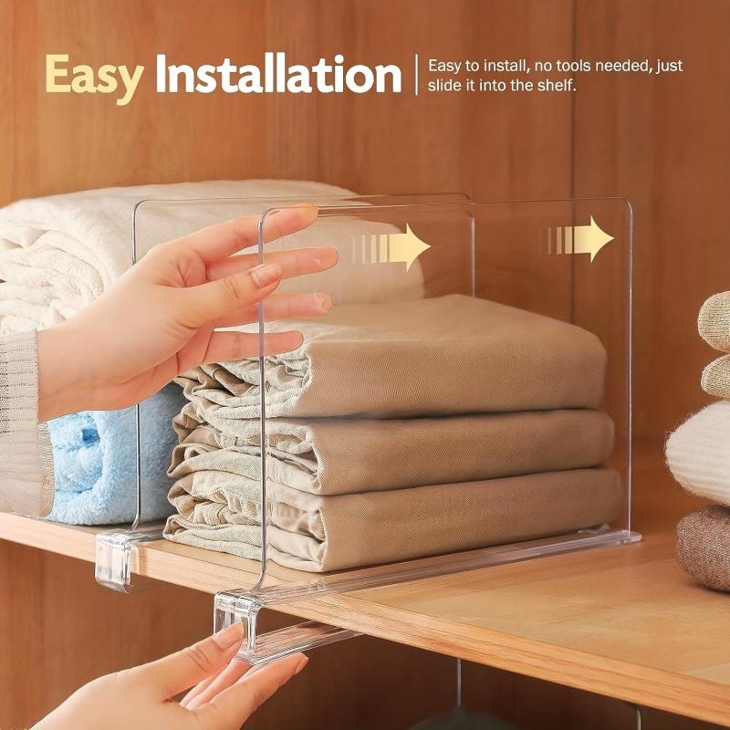 Cabinet Storage Divider Boards for Wardrobe Organization - Set of 6
