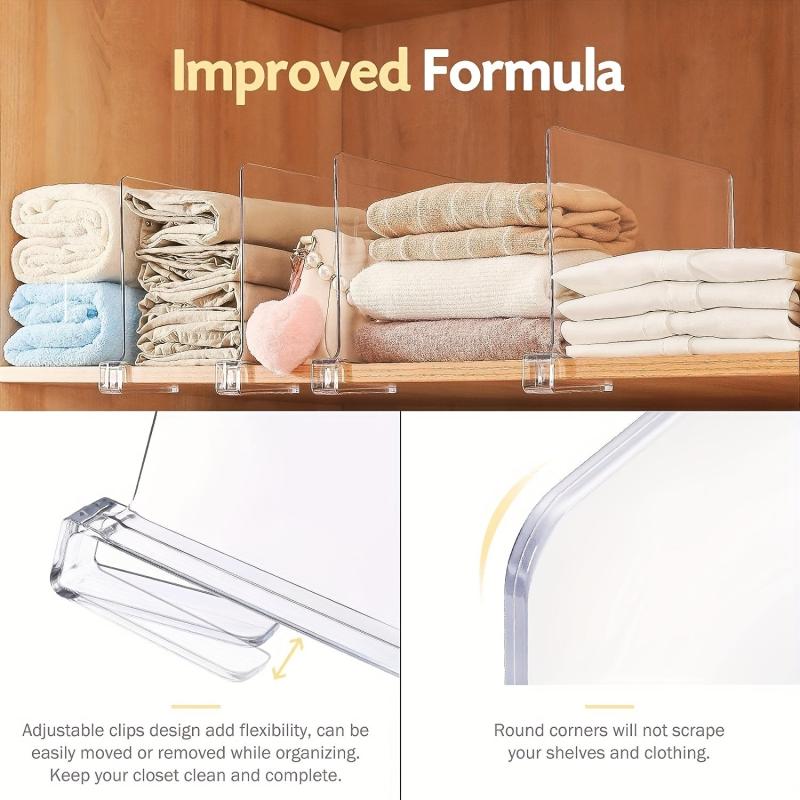 Cabinet Storage Divider Boards for Wardrobe Organization - Set of 6