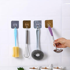 Transparent Wall Mounted Sticky Hook - Self Adhesive Multiuse Hanging Hook