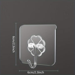 Transparent Wall Mounted Sticky Hook - Self Adhesive Multiuse Hanging Hook
