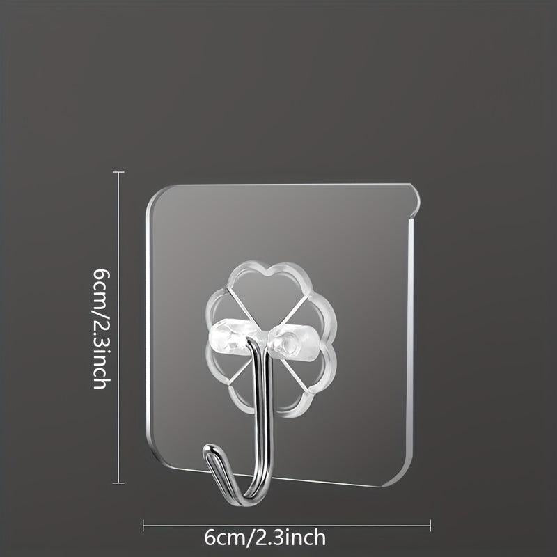 Transparent Wall Mounted Sticky Hook - Self Adhesive Multiuse Hanging Hook