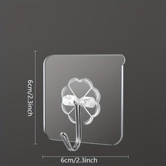 Transparent Wall Mounted Sticky Hook - Self Adhesive Multiuse Hanging Hook