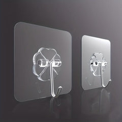Transparent Wall Mounted Sticky Hook - Self Adhesive Multiuse Hanging Hook