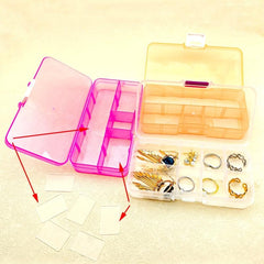 Portable Plastic Jewelry Box With Compartments Storage