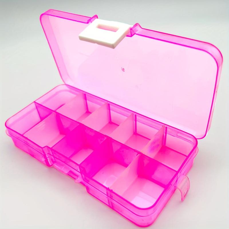 Portable Plastic Jewelry Box With Compartments Storage
