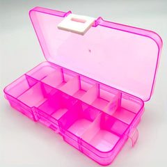Portable Plastic Jewelry Box With Compartments Storage