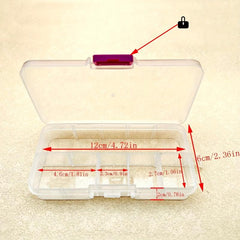 Portable Plastic Jewelry Box With Compartments Storage