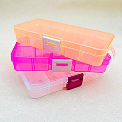 Portable Plastic Jewelry Box With Compartments Storage