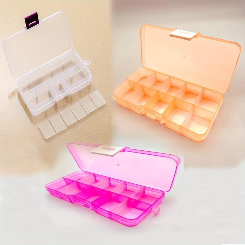 Portable Plastic Jewelry Box With Compartments Storage