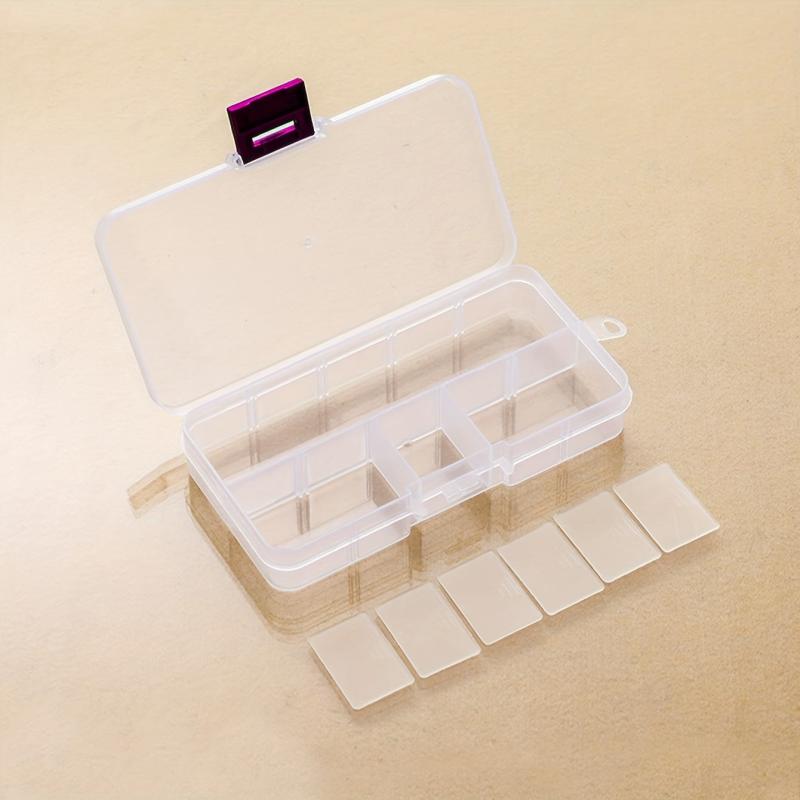 Portable Plastic Jewelry Box With Compartments Storage