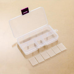 Portable Plastic Jewelry Box With Compartments Storage