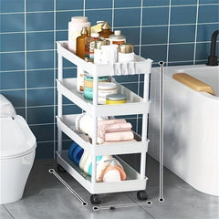 Slim Storage Cart With Wheels 4 Tier and 3 Tier Storage Cart