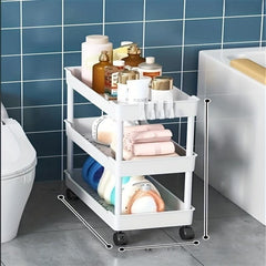Slim Storage Cart With Wheels 4 Tier and 3 Tier Storage Cart