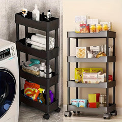 Slim Storage Cart With Wheels 4 Tier and 3 Tier Storage Cart