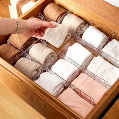 10pcs Drawer Dividers Plastic Adjustable Desk & Drawer Organizers