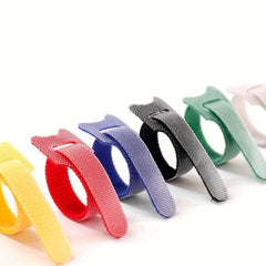 12pcs Cable Ties Hook And Loop Cord Organizer Self Adhesive Bundl