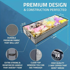 3 Pack Underbed Storage Bags Large Capacity Thickened And Reinforced