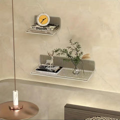 Floating Bathroom Shelves for Organized Storage of Cosmetics and Makeup Remover