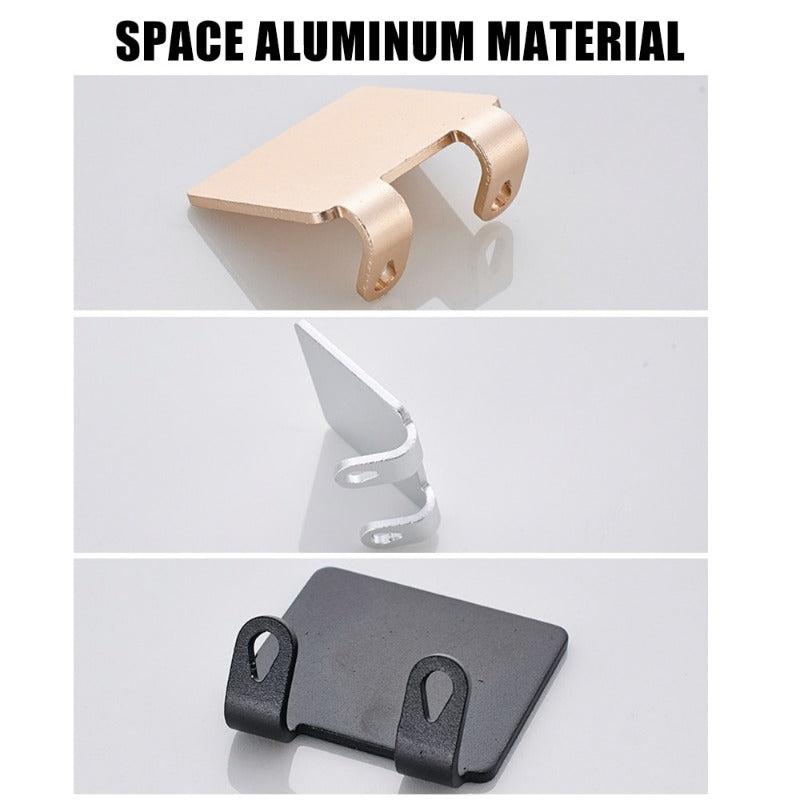 2pcs Aluminum Shaving Razor Holder Self Adhesive Wall Hook