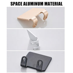 2pcs Aluminum Shaving Razor Holder Self Adhesive Wall Hook