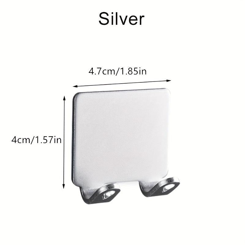 2pcs Aluminum Shaving Razor Holder Self Adhesive Wall Hook