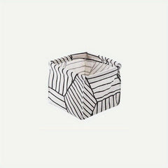 Stylish Cotton Linen Desktop Storage Basket for Stationery Cosmetics
