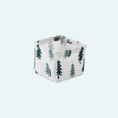 Stylish Cotton Linen Desktop Storage Basket for Stationery Cosmetics