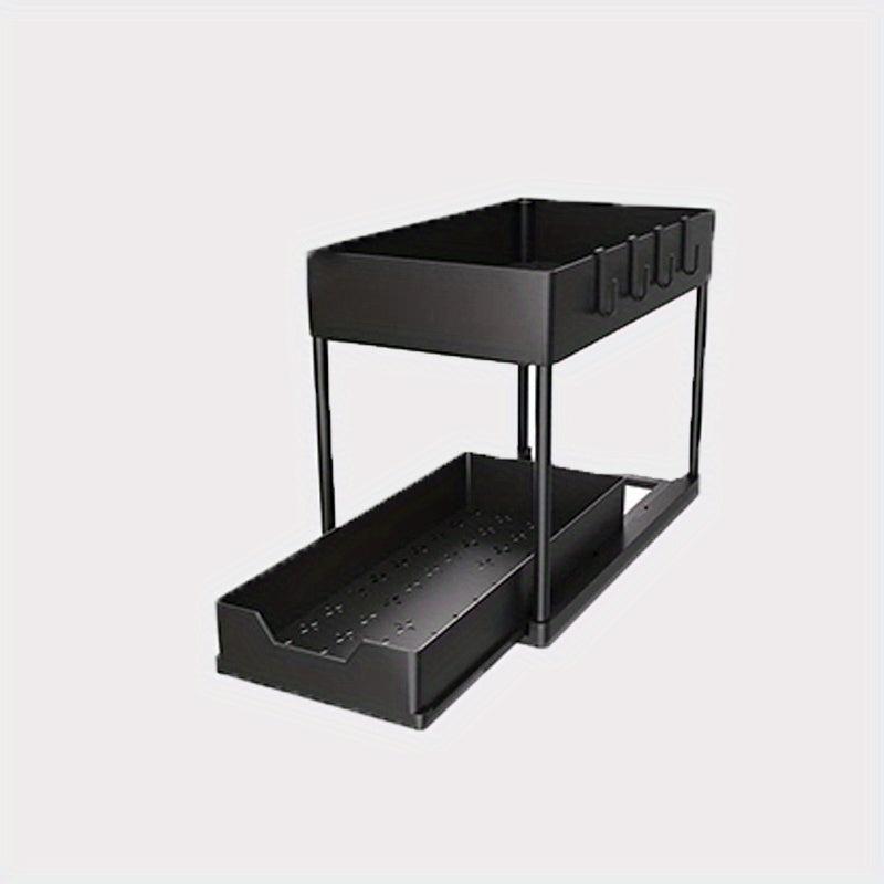 Pull out Double Layer Storage Rack Stainless Steel Toiletry Rack