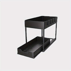 Pull out Double Layer Storage Rack Stainless Steel Toiletry Rack