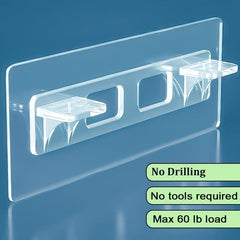 10pcs Self Adhesive Shelf Partition Holders No Punch Required