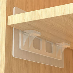 10pcs Self Adhesive Shelf Partition Holders No Punch Required