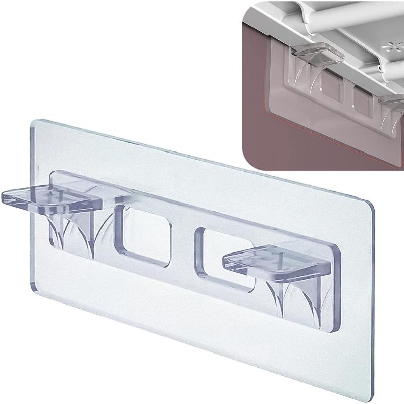 10pcs Self Adhesive Shelf Partition Holders No Punch Required
