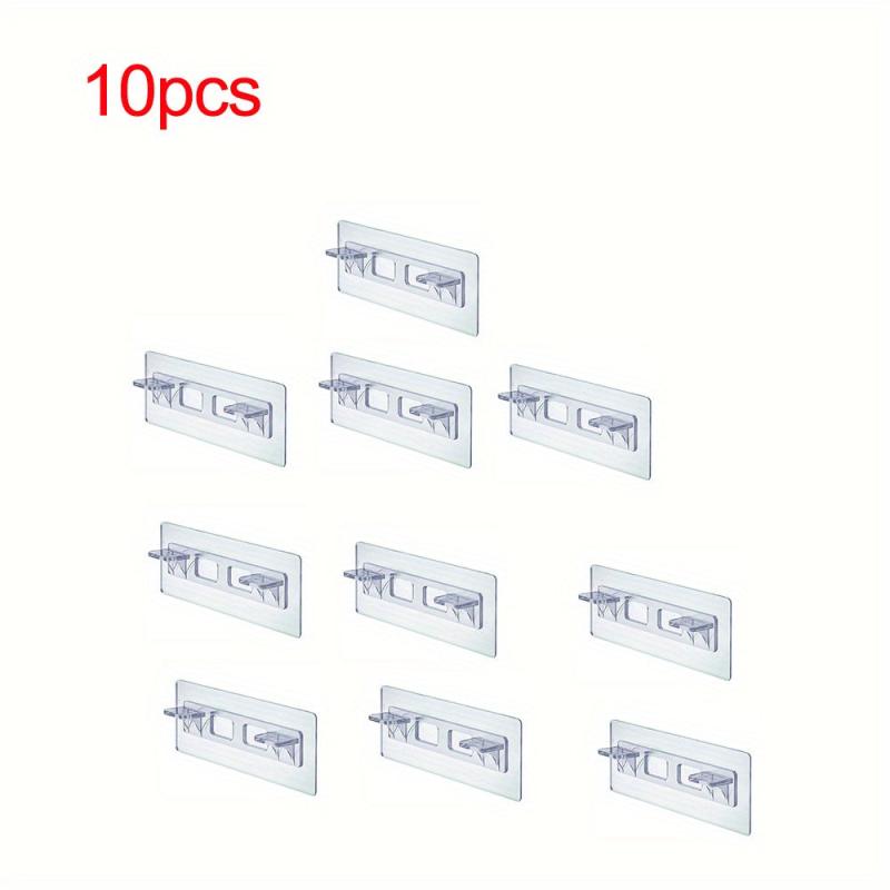 10pcs Self Adhesive Shelf Partition Holders No Punch Required