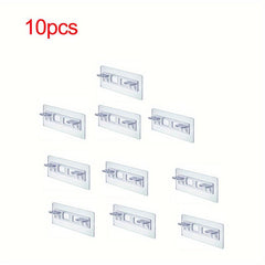 10pcs Self Adhesive Shelf Partition Holders No Punch Required