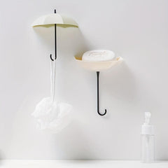 3pcs Nordic Umbrella Styling Hook Self Adhesive Wall Hook Punch Key Holder Hook