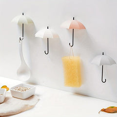 3pcs Nordic Umbrella Styling Hook Self Adhesive Wall Hook Punch Key Holder Hook