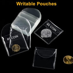 10pcs Clear Plastic Coin Sleeves for Collectors
