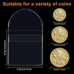 10pcs Clear Plastic Coin Sleeves for Collectors