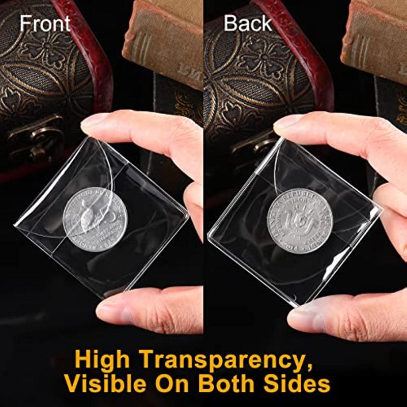 10pcs Clear Plastic Coin Sleeves for Collectors