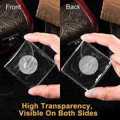 10pcs Clear Plastic Coin Sleeves for Collectors